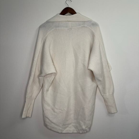 MERONA Size Medium Longer White Open Knit Cardigan - Picture 2 of 9
